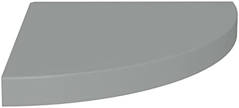2 pcs Floating Corner Shelves Gray 138x138x15 MDF