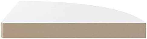 Floating Corner Shelf with High Gloss White Finish