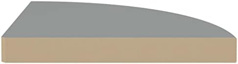 2 pcs Floating Corner Shelves Gray 138x138x15 MDF
