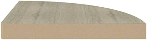 Floating Corner Shelf Oak 138x138x15 MDF for Home Decor