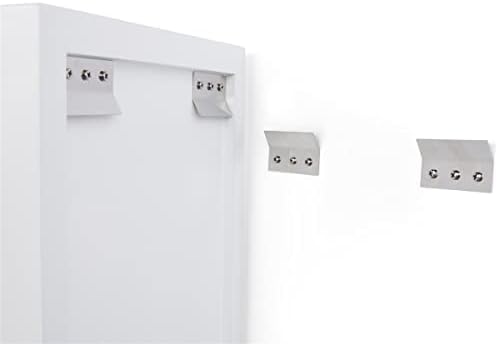 Displays2go Floating Wall Cube Shelf - White
