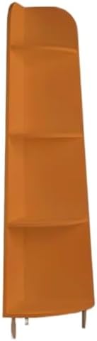Modern Corner Shelf 4 Tier Wood Bookshelf Plant Stand Orange