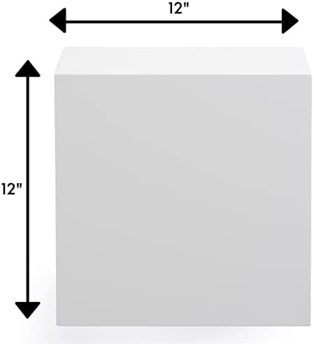 Displays2go Floating Wall Cube Shelf - White