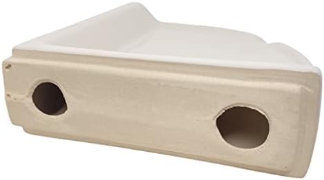 Tenedos Bone Almond Glazed Ceramic Corner Shelf