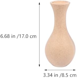 Happyyami 4pcs Unfinished Wood Vase DIY Painting Kit