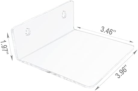 Bigfety Acrylic Floating Shelves 3-Ledges Clear Mini Display Shelf