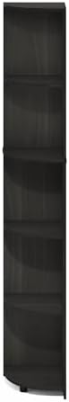 Furinno Econ 5-Tier Corner Shelf Bookcase in Espresso