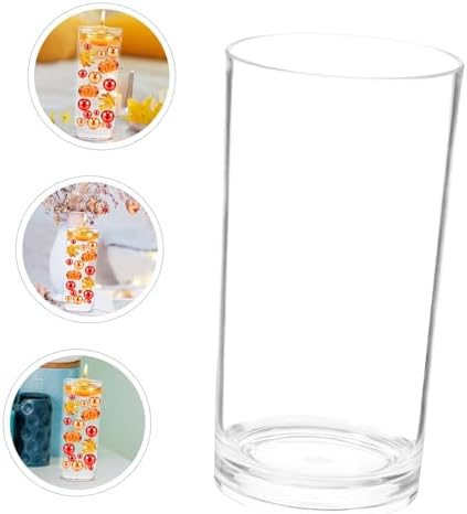 Floral Holder Vase Acrylic Floating Candle Decor Centerpiece for Home Wedding