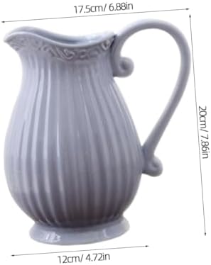 LIFKOME Ceramic Grey Decorative Vase Minimalist