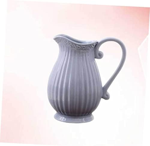 LIFKOME Ceramic Grey Decorative Vase Minimalist