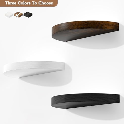 Olakee Floating Shelves Set of 3 Carbonized Black