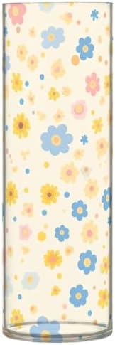 Polka Dot Vase with Purple Yellow Pattern