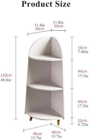 YCKEGEW Corner Display Shelf 3 Tier Ladder Shelf for Kids Bedroom Storage Shelves for Books and Dolls Furniture Decor
