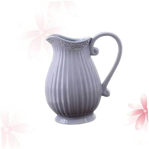 LIFKOME Ceramic Grey Decorative Vase Minimalist