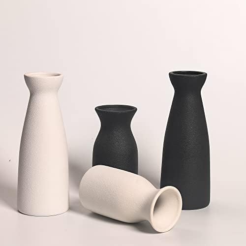 Modern White Ceramic Vase for Pampas Grass
