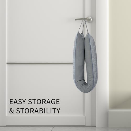 36 Inch Weighted Door Draft Stopper Grey Noise Blocker Dustproof