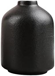 Modern Minimalist Ceramic Vase - Black