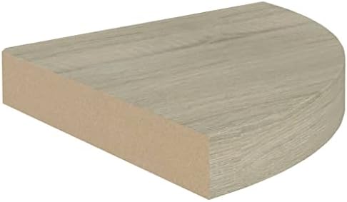 Floating Corner Shelf Oak 98x98x15 MDF for Home Decor
