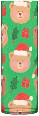 Merry Christmas Brown Bear Plastic Candle Holder 118 x 39 Inch Decorative Vase