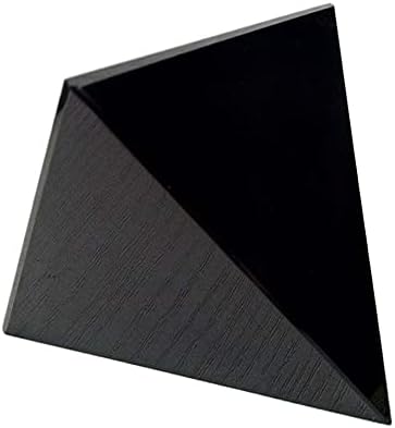 GOMOSU Natural Obsidian Quartz Pyramid Tabletop Decor