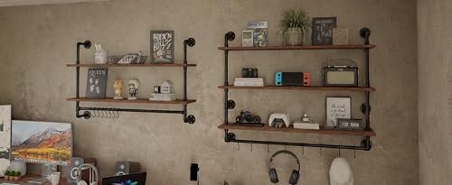 ROGMARS 3 Tier Floating Shelves with Wood