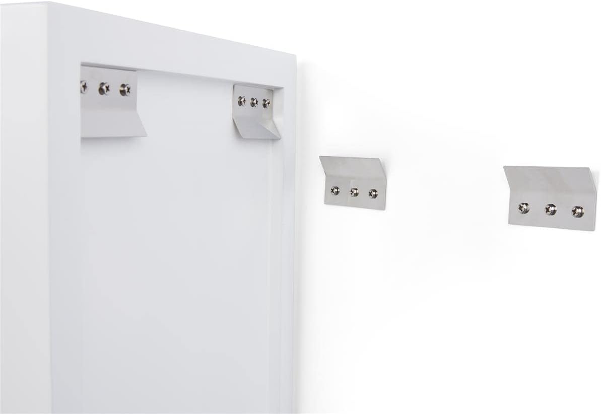 Displays2go Floating Wall Cube Shelf - White