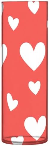 Happy Valentines Day Red Heart Plastic Hurricane Vase