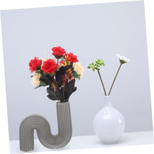 Geometric Ceramic Flower Vase for Dried and Fresh Flowers