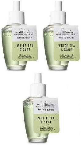 Bath and Body Works 3 Pack White Tea Sage Wallflowers Refill