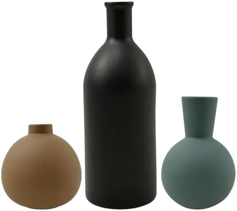 3Pcs Creative Ceramic Flower Vase Set for Home Decor