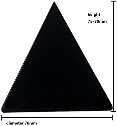 GOMOSU Natural Obsidian Quartz Pyramid Tabletop Decor