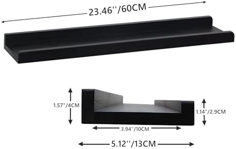 MITREL Picture Shelf with Ledge Set of 4 24 Floating Shelves for Wall Display