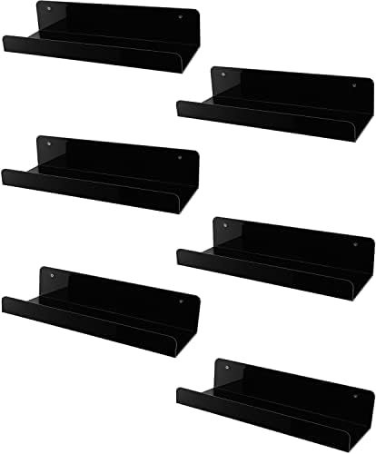 Sooyee 6 Pack Floating Shelves Wall Mounted Bookshelf