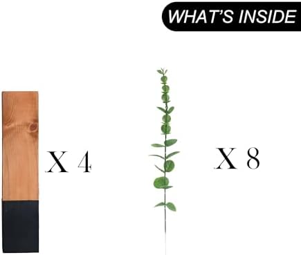 4Pack Wood Wall Planters for Dried Flowers and Greenery