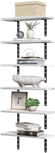 Lavish Home Set of 6 Floating Shelves White