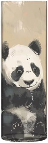 Panda Black Ink Painting Plastic Vase 118 x 39 Inch
