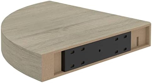 Floating Corner Shelf Oak 98x98x15 MDF for Home Decor