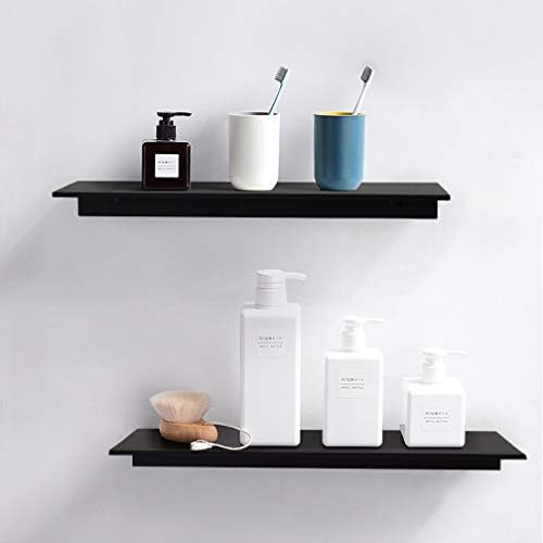 TLBTEK 2 Pcs 16 Inch Black Floating Shelves for Home Decor