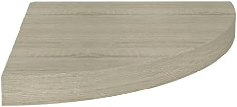 Floating Corner Shelves 2 Pcs Oak MDF 138x138x15 Inch for Home Decor