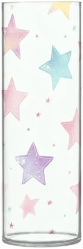 Multicolored Stars Plastic Hurricane Candle Holder 118 x 39 Inch