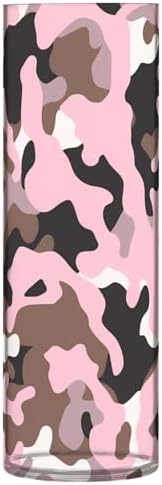 Camouflage Peach Brown Plastic Hurricane Candle Holder for Wedding and Party Decor