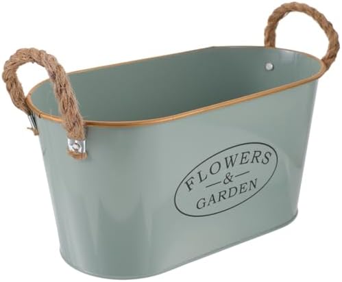 MERRYHAPY Iron Flower Bucket Vintage Decorative Vase