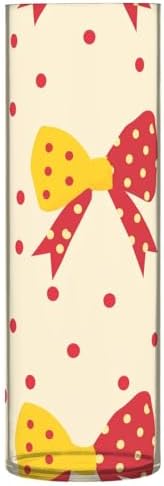 Polka Dot Bow Plastic Hurricane Candle Holder Decorative Vase