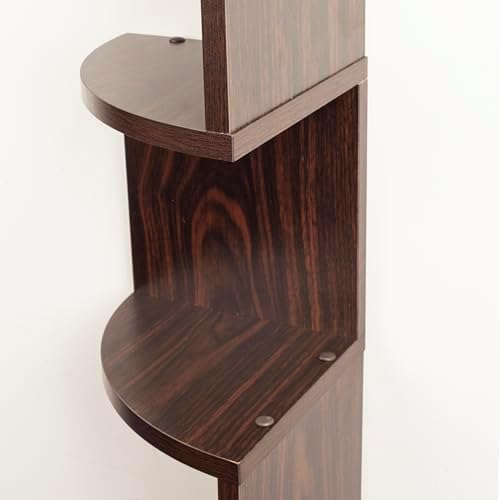 Danya B Large Rustic 5-Tier Corner Wall Shelving Unit