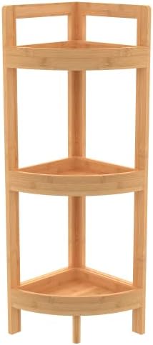 ClosetMaid Corner Shelf 3 Tiers Bamboo Display