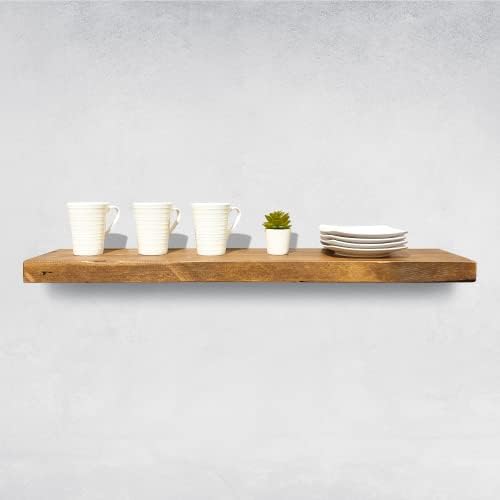 Rustic Floating Shelves Set of 2 Solid Wood Heavy Duty