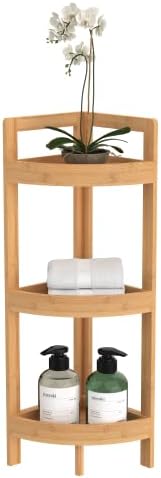 ClosetMaid Corner Shelf 3 Tiers Bamboo Display