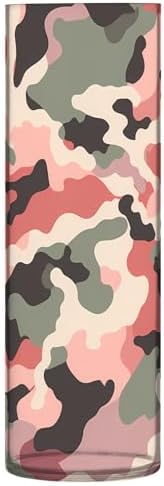 Camouflage Red Green Plastic Hurricane Vase 118 x 39 Inch