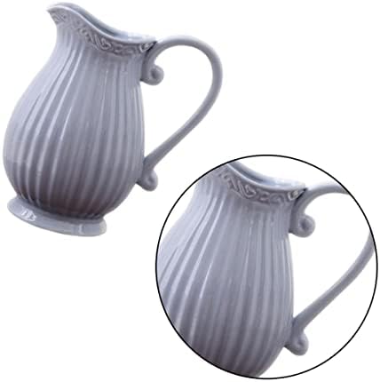 Mobestech Grey Ceramic Dried Flower Vase for Elegant Table Display