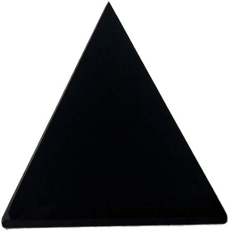 GOMOSU Natural Obsidian Quartz Pyramid Tabletop Decor